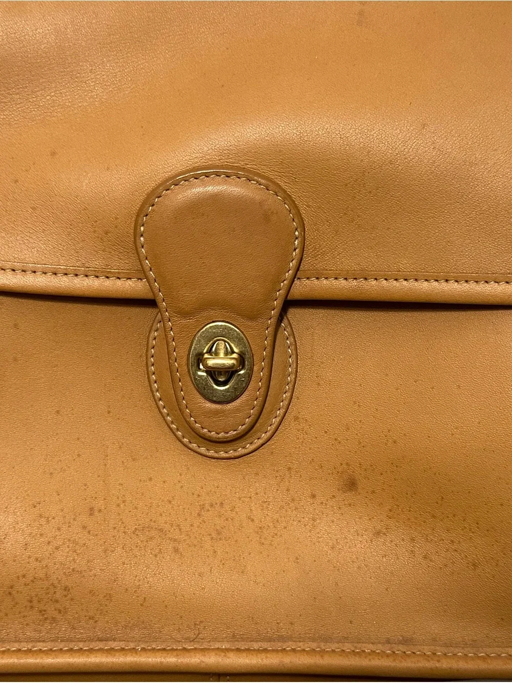 Vintage Coach 9927 British Tan Court Briefcase Messenger Bag USA Leather